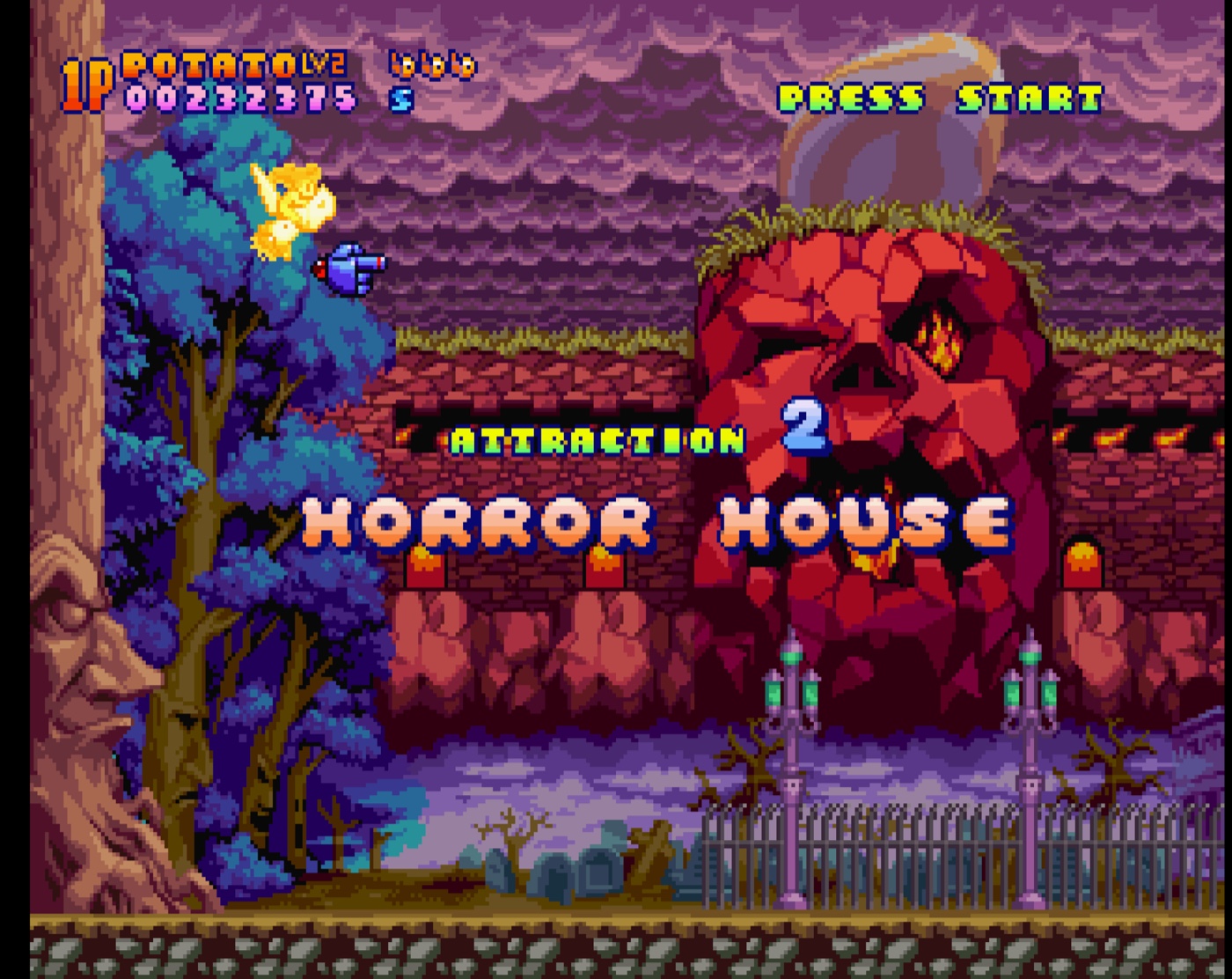 Stage 2 title card reading Attraction 2: Horror House.